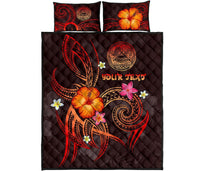 American Samoa Polynesian Personalised Quilt Bed Set - Legend of American Samoa (Red) - Polynesian Pride