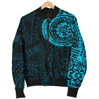 Polynesian Tattoo Style Men's Bomber Jacket Blue - Polynesian Pride