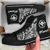 Hawaii Polynesian High Top Shoes - Hawaii Pride White Version - Polynesian Pride