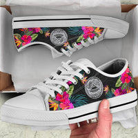 American Samoa Low Top Shoe - Hibiscus Polynesian Pattern - Polynesian Pride