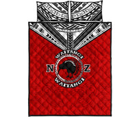 New Zealand Maori Quilt Bed Set Waitangi Day - Red Red - Polynesian Pride