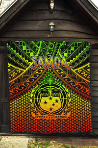 Polynesian Samoa Premium Quilt - Reggae Vintage Polynesian Patterns - Polynesian Pride