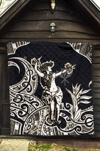 Polynesian Hawaii Premium Quilt - Hula Girl White - Polynesian Pride