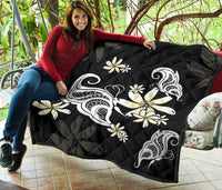 Plumeria Butterfly Premium Quilt - Polynesian Pride