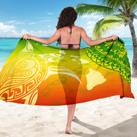 Kanaka Maoli Map Polynesian Sarong - Turtle Style Sarong Green Universal Fit - Polynesian Pride