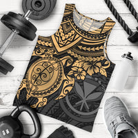 Polynesian Hawaii Men's Tank Top - Gold Turtle GOLD - Polynesian Pride