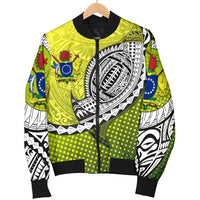 (Custom Personalised) Cook Islands Rugby Men's Bomber Jacket Version Special - Polynesian Pride