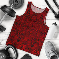 Polynesian Lauhala Mix Red Hawaii Men's Tank Top - Polynesian Pride