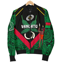 Vanuatu Rugby Men Bomber Jacket Flag Style - Polynesian Pride