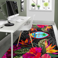 Guam Area Rugs Hibiscus Polynesian Pattern - Polynesian Pride