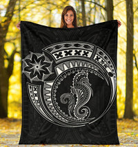 Seahorse Polynesian Blanket - Polynesian Tattoo Black - Polynesian Pride