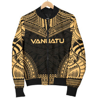 Vanuatu Polynesian Chief Men's Bomber Jacket - Gold Version - Polynesian Pride