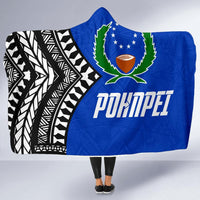 Pohnpei Flag Economy Hooded Blanket Micronesian Pattern - Polynesian Pride