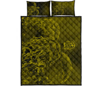 Hawaii Sea Turtle Water Color Travel Galaxy Quilt Bed Set - AH - Yellow Yellow - Polynesian Pride