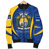 Nauru Polynesian Bomber Jacket (Men) - Nauru Spirit (Blue) - Polynesian Pride