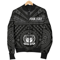 Samoa Personalised Men's Bomber Jacket - Samoa Seal In Polynesian Tattoo Style - Polynesian Pride
