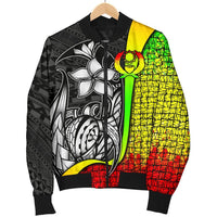 Pohnpei Micronesia Men's Bomber Jackets Reggae - Turtle With Hook - Polynesian Pride