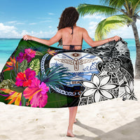 Marshall Islands Sarong - Turtle Plumeria Banana Leaf - Polynesian Pride