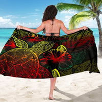 Palau Sarong - Turtle Hibiscus Pattern Reggae - Polynesian Pride