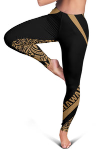 Hawaii Polynesian Leggings - Circle Style Gold - Polynesian Pride