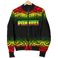 Pohnpei Men's Bomber Jacket - Fog Reggae Style - Polynesian Pride