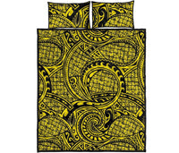 Hawaii Quilt Bed Set Polynesia Maori Lauhala AH - Polynesian Pride