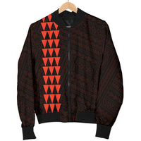 Hawaii Kakau Polynesian Coat Of Arms Personalized Men's Bomber Jacket - Orange - Polynesian Pride