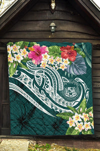 Polynesian Hawaii Premium Quilt - Summer Plumeria - Polynesian Pride