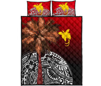 Papua New Guinea Quilt Bed Set - Polynesian Palm Tree - Polynesian Pride
