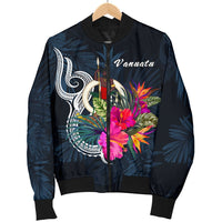 Vanuatu Polynesian Men's Bomber Jacket - Tropical Flower - Polynesian Pride