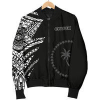 Chuuk Pattern Women's Bomber Jacket - Black Style - FSM - Polynesian Pride