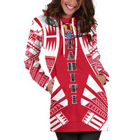 Tahiti Hoodie Dress - Polynesian Tattoo Flag - Polynesian Pride