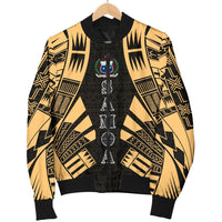 Samoa Men Bomber Jackets - Polynesian Tattoo Gold - Polynesian Pride