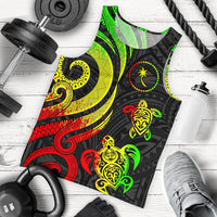 Chuuk Micronesian Men Tank Top - Reggae Tentacle Turtle Reggae - Polynesian Pride