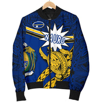 Nauru Rugby Men Bomber Jacket Version Turtle Polynesian - Polynesian Pride