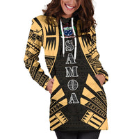 Samoa Hoodie Dress - Polynesian Tattoo Gold - Polynesian Pride