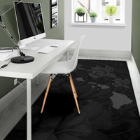 Hawaii Turtle Hibiscus Map Polynesian Area Rug AH - Polynesian Pride