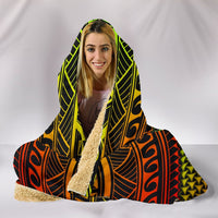 Polynesian American Samoa Hooded Blanket - Reggae Vintage Polynesian Patterns - Polynesian Pride