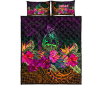 Guam Polynesian Quilt Bed Set - Summer Hibiscus - Polynesian Pride