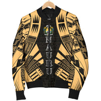 Nauru Men Bomber Jackets - Polynesian Tattoo Gold - Polynesian Pride