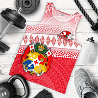 Tonga Rugby Men's Tank Top Polynesian Style Red - Polynesian Pride
