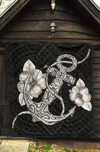Anchor White Poly Tribal Premium Quilt - Polynesian Pride