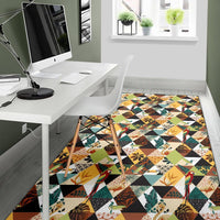 Tropical Jungle Parrots And Flamingos Pattern Rug - Polynesian Pride