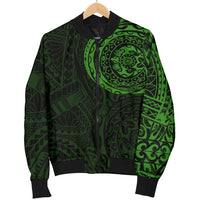 Polynesian Tattoo Style Men's Bomber Jacket Green - Polynesian Pride