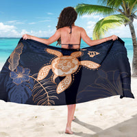 Hawaii Kakau Polynesian Turtle Map Sarong - Indigo Ver 1 - Polynesian Pride