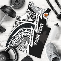 (Custom Personalised) Polynesian Guinea Men's Tank Top - Moana Maui Tattoo With Coat Of Arm Guinea White White - Polynesian Pride