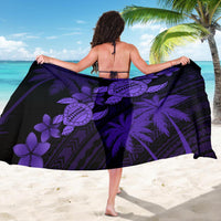 Hawaii Turtle Plumeria Coconut Tree Polynesian Sarong - Purple - Polynesian Pride