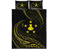Austral Islands Quilt Bed Set - Yellow - Frida Style Yellow - Polynesian Pride