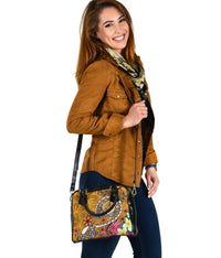 Tahiti Shoulder Handbag - Turtle Plumeria (Gold) - Polynesian Pride