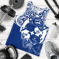 Tonga Polynesian Men's Tank - Tongan Pride (Bright Blue) BLUE - Polynesian Pride